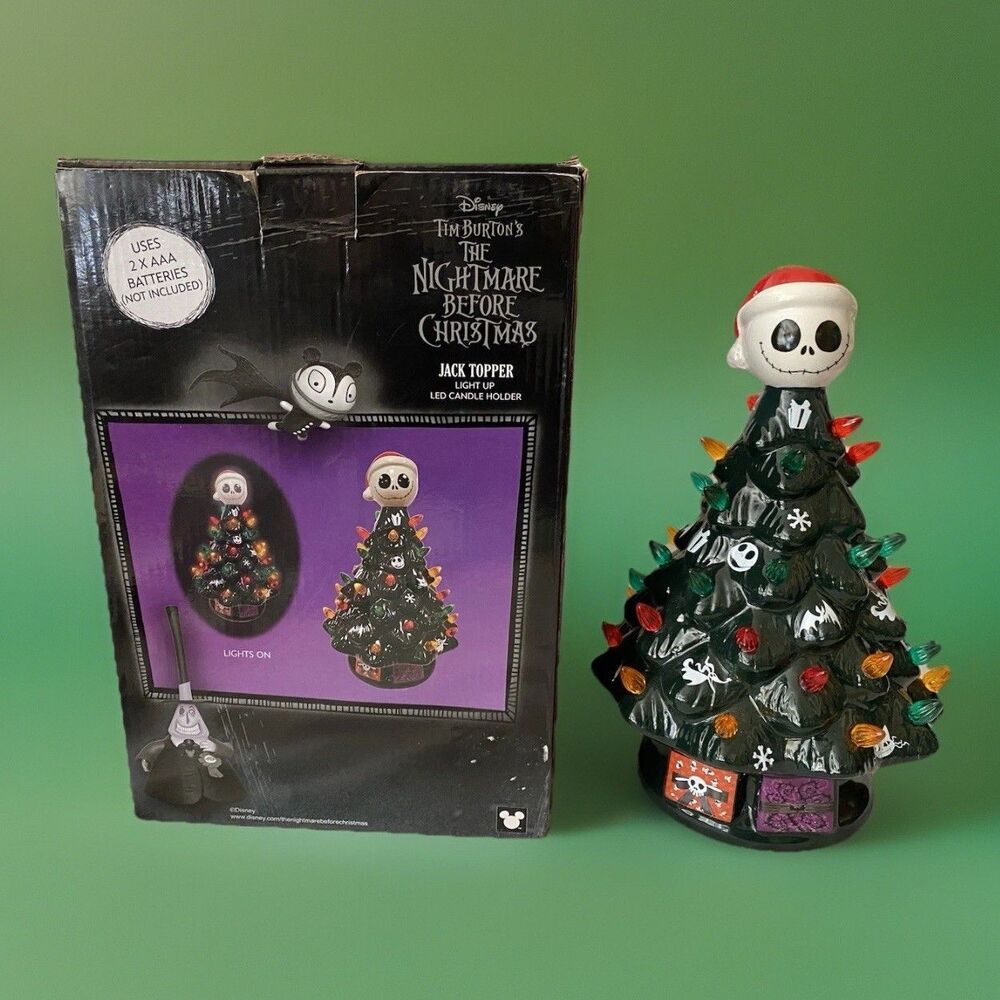 Disney Nightmare Before Christmas Jack Skellington Tree LED Candle Holder Decor